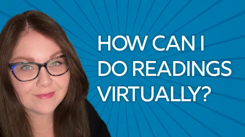 Amy Brookes beside the words: How can I do readings virtually?
